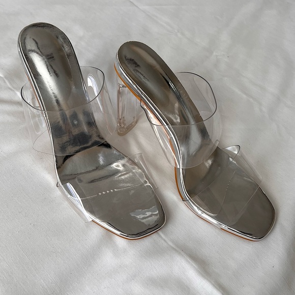 Clear Double Strap Heels - Picture 2 of 7